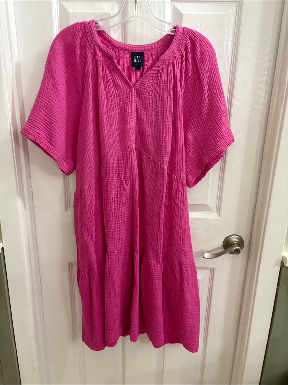 GAP Hot Pink Gauze Cotton Tunic Dress
